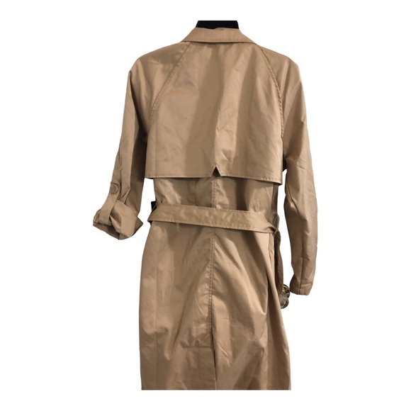 Haute Monde classic tan belted trench coat size small new - Picture 5 of 14